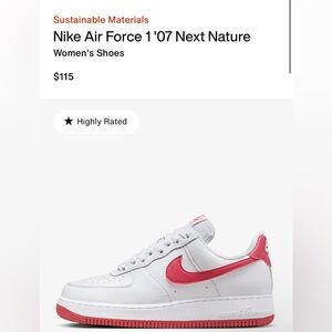 Women’s White and Coral Nike Sneakers 10.5